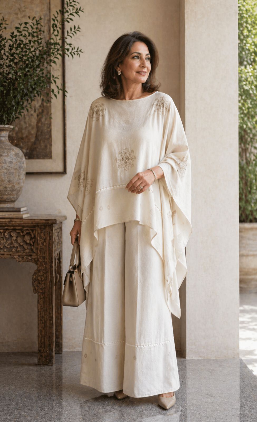 Lino Embroidered Cotton Linen Co-ord Set for Women