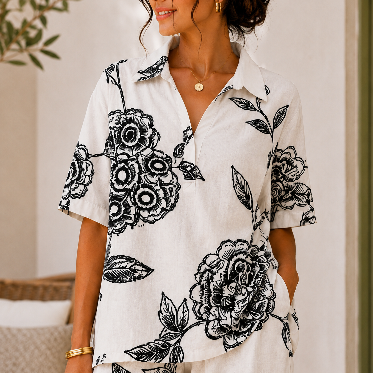 Mindy Organic Mal Cotton Printed Co-Ord Set for Women