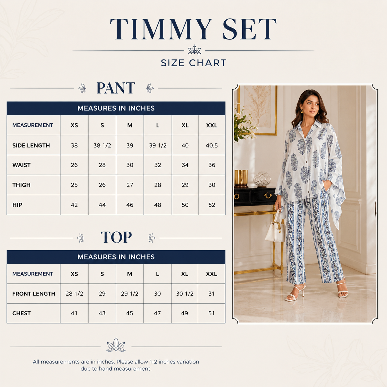 Timmy Organic Mal Cotton Co-Ord Set for Women | Blue Paisley Printed Co-Ord